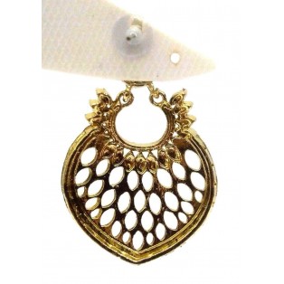 Light Gold Chand Bali Earring Jhumka Fashion Jewelry Boho Drop Dangle Long E52